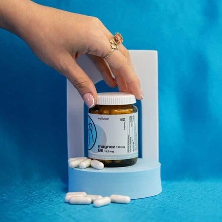Wellbear Magnésium + Vitamine B6, gélules, 60 pcs.