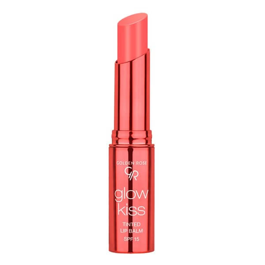 Golden Rose Glow Kiss Tinted Lip Balm, balsam de buze colorant, 04 Peach, 3 g