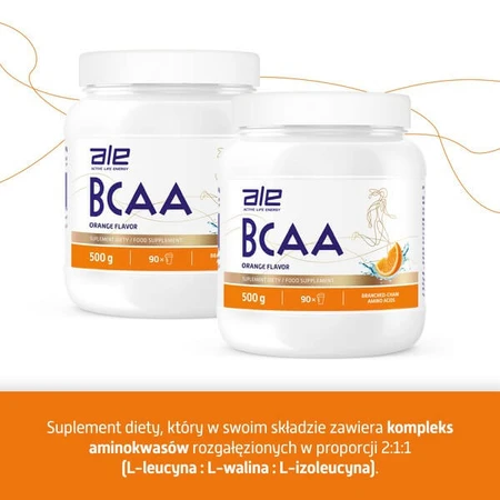 ALE BCAA Orange Flavor, poudre, 500 g