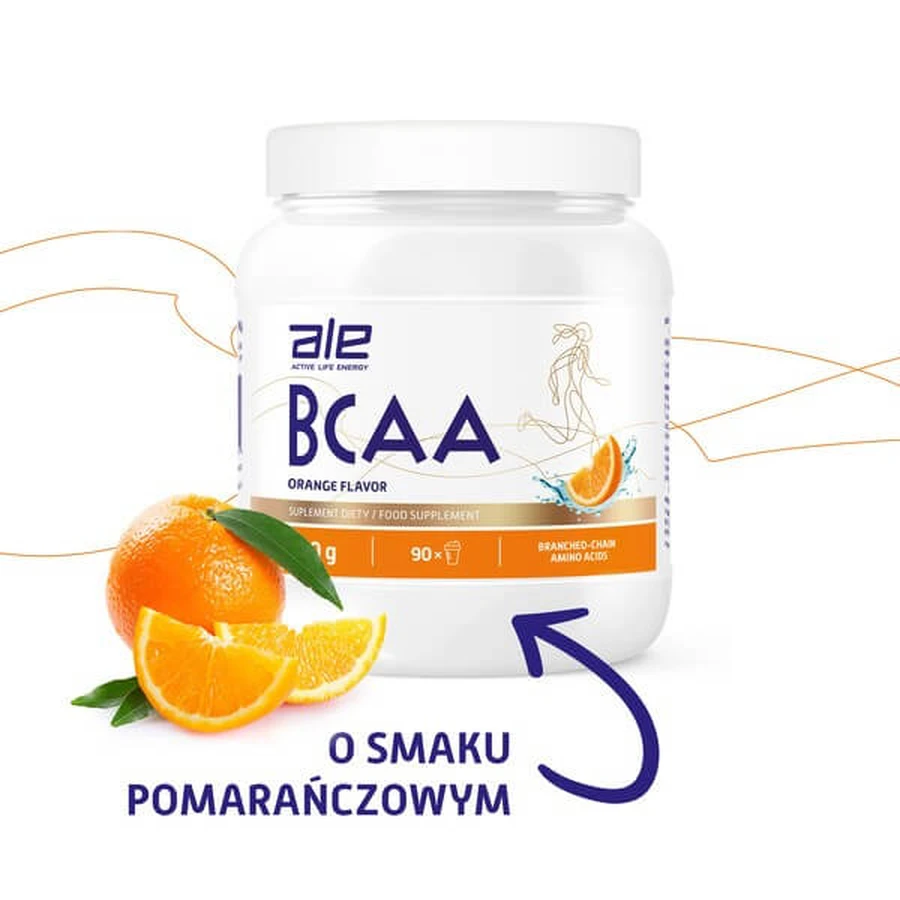ALE BCAA Orange Flavor, poudre, 500 g