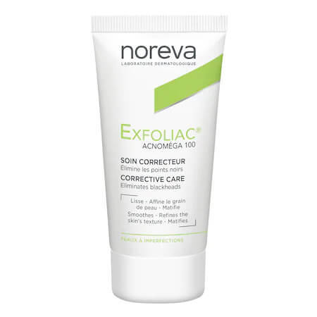 Noreva Exfoliac Acnomega Crema correctora y de cuidado para pieles acneicas 100, 30 ml