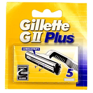 Gillette GII Plus Refills, Double-Blade, 5 pieces