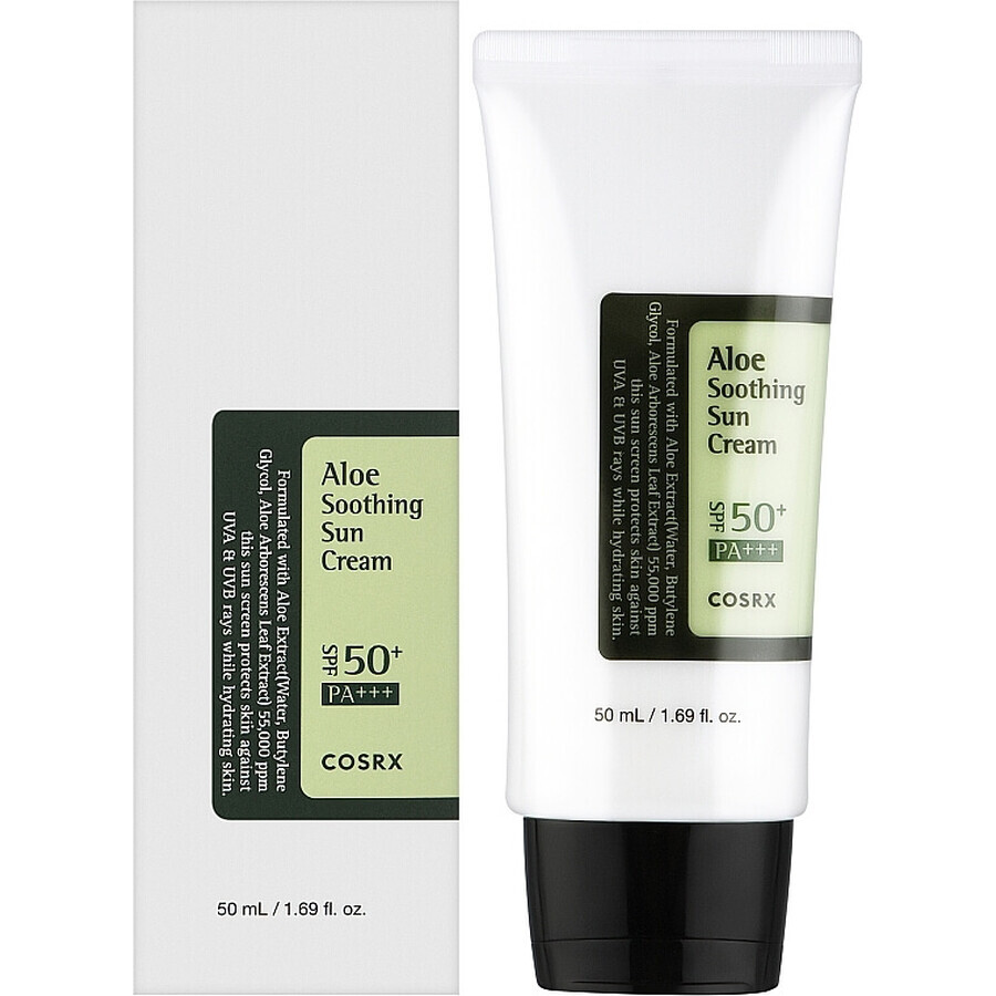 Crema de Aloe Vera con FPS 50 PA+++, 50 ml, COSRX