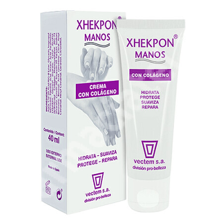 Crema de manos con colágeno Xhekpon, 40 ml, Vectem