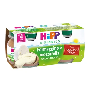 HiPP Brânză omogenizată organică și mozzarella 2x80g