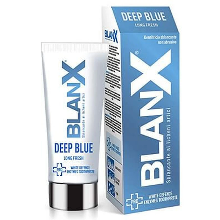Blanx Deep Blue Pastă de dinți neabrazivă pentru albire 75 Ml