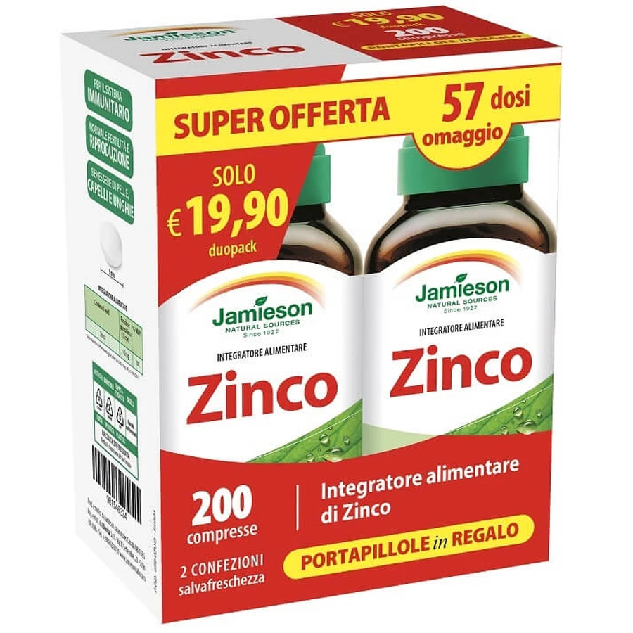 JAMIESON DUOPACK ZINC 200CPR: ceny i cechy