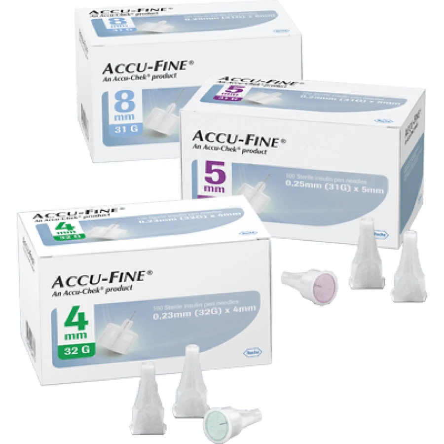 Accu-Fine® G33 4mm Roche Diabetes 100 ace pentru stilou