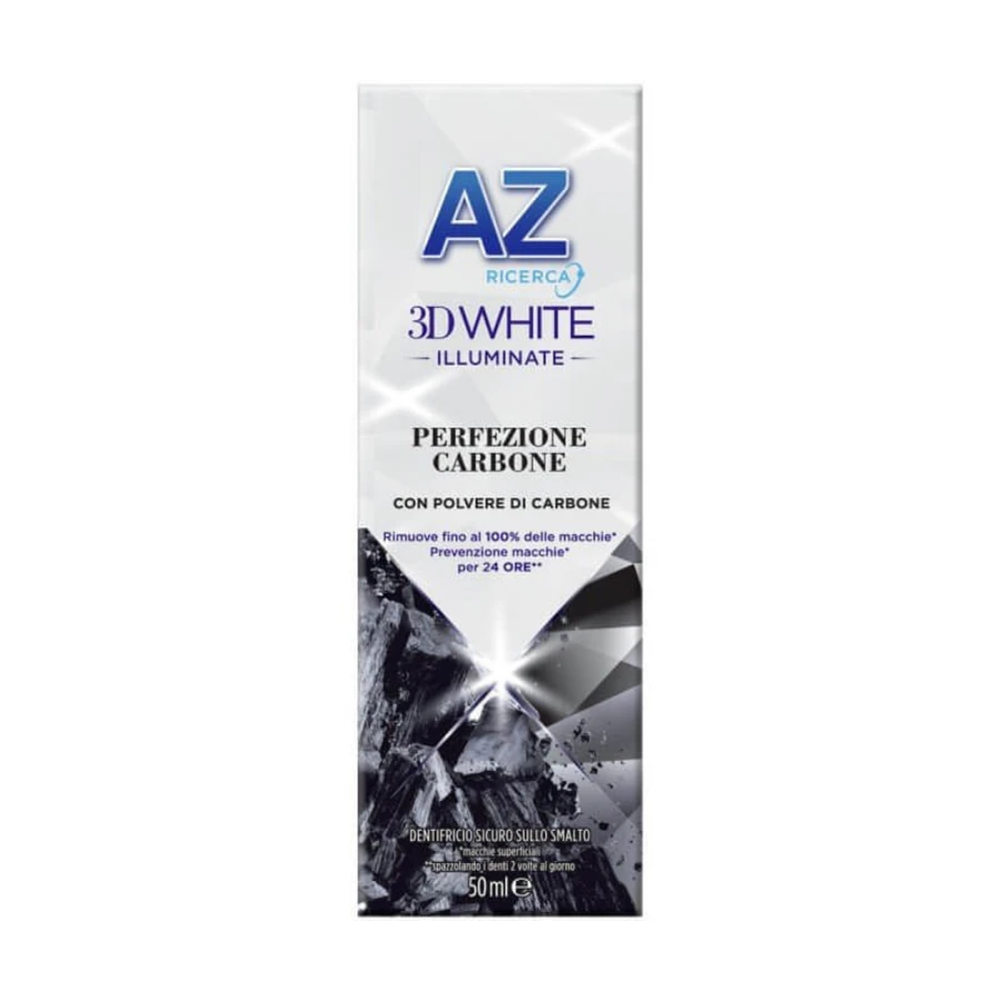 AZ 3D WHITE ILUMINADOR PERFECCIÓN CARBÓN PASTA DENTÍFRICA 50ML