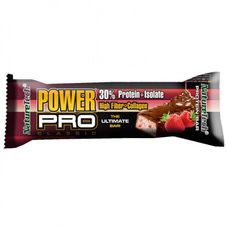 Barretta energetica Power Pro con fragole e cioccolato, 80g, Nature Tech