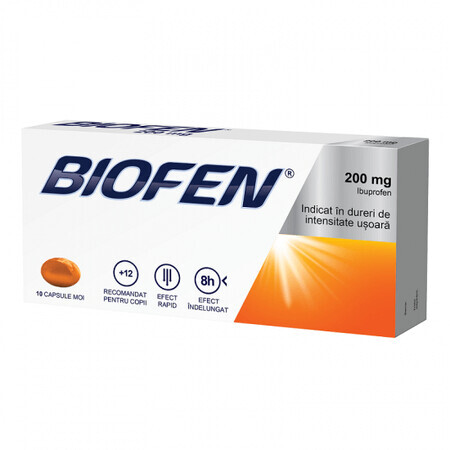 Biofen, 200 mg, 10 cápsulas blandas, Biofarm