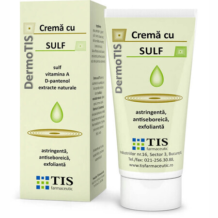 DermoTis crème au soufre, 50 ml, Tis Farmaceutic