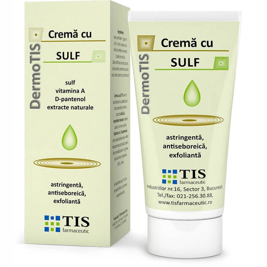 DermoTis zwavelcrème, 50 ml, Tis Farmaceutic