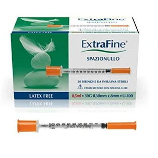 Seringă de insulină extrafină 0,5ml 30G 8mm