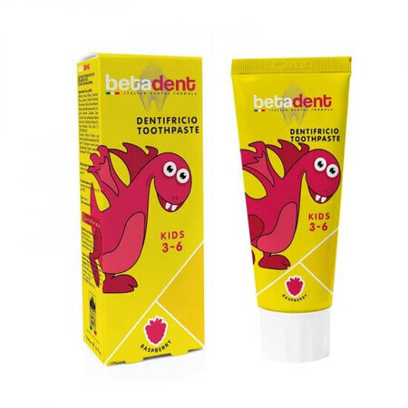 Dentífrico Betadent Kids 3-6 Frambuesa, 75 ml, Betafarma