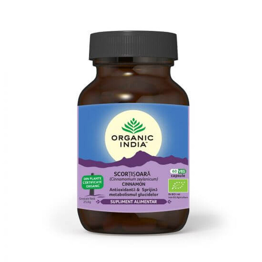 Canela, 60 cápsulas, Organic India