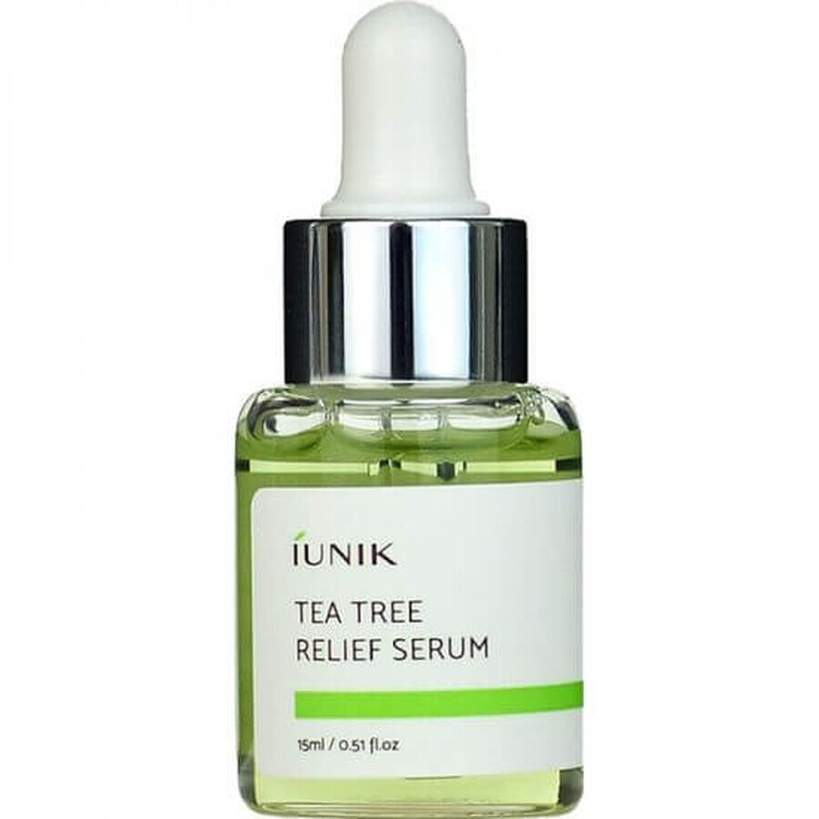 Tea Tree Relief siero viso lenitivo e idratante, 15 ml, Iunik