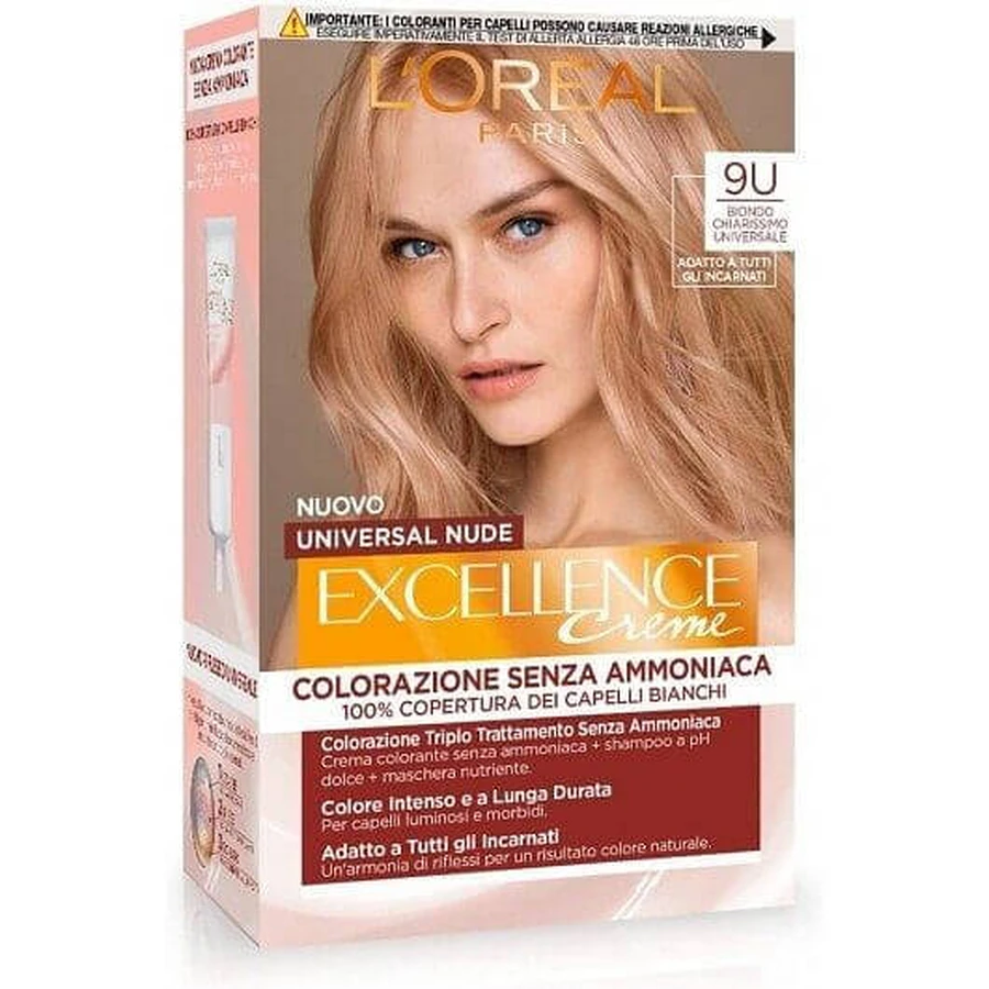 L'OREAL EXCELLENCE CREME UNIVERSAL NUDE 9U NAJJAŚNIEJSZY BLOND UNIWERSALNY: ceny i cechy