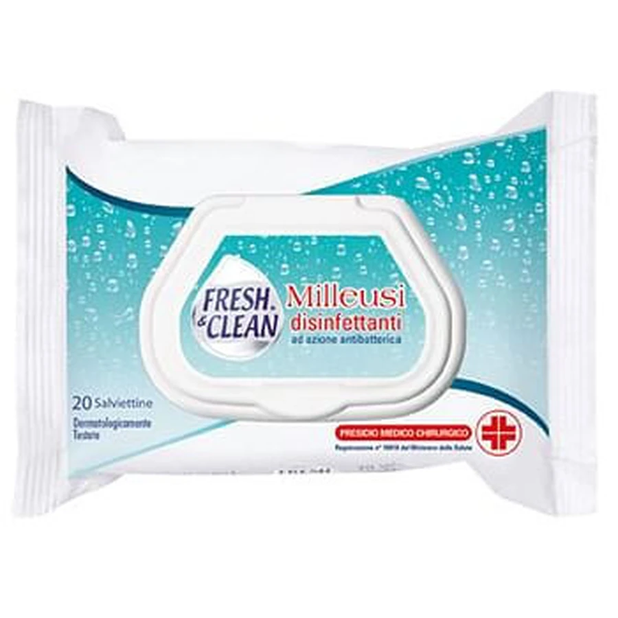 Desinfecterende Fresh&amp;Clean Doekjes 20 Stuks