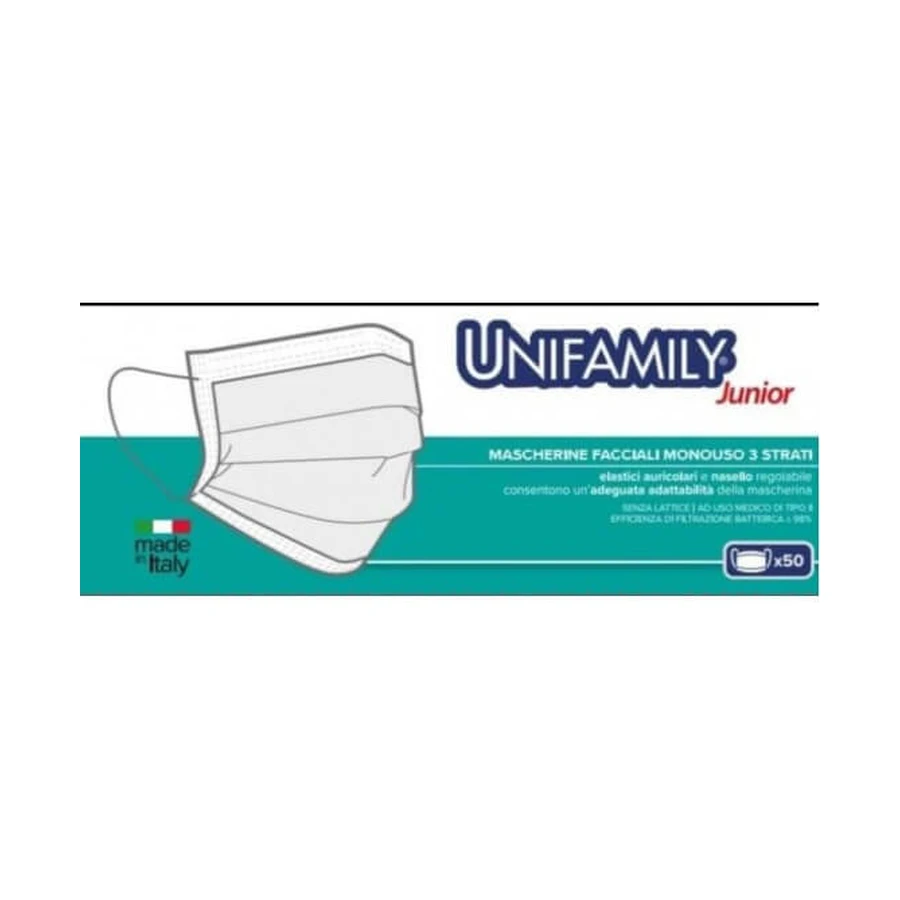Unifamily Junior Masque chirurgical 50 pièces