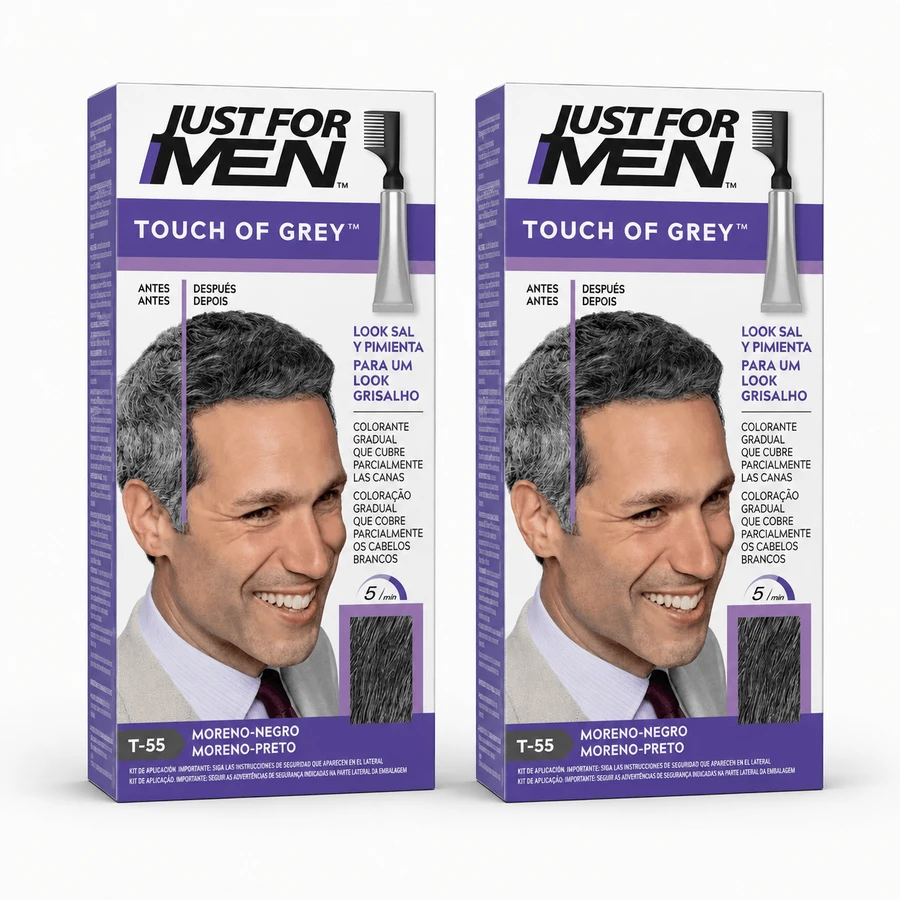 Only for men Touch Of Grey Brown-Black, 2x40 g