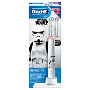 Periuță de dinți electrică reîncărcabilă Oral-B Star Wars Junior +6 ani, 2 capete de periere, 1 periuță de dinți