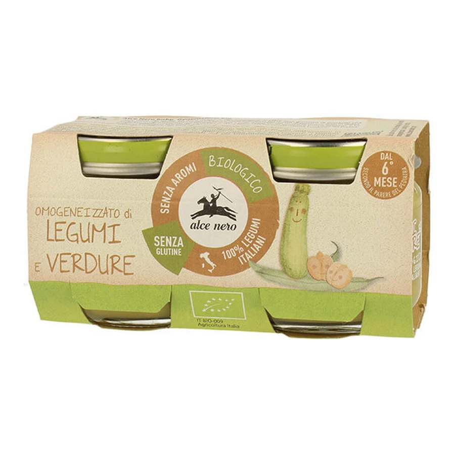 OMOGENEIZZATO LEGUMI E VERDURE BIO 2 X 80 G