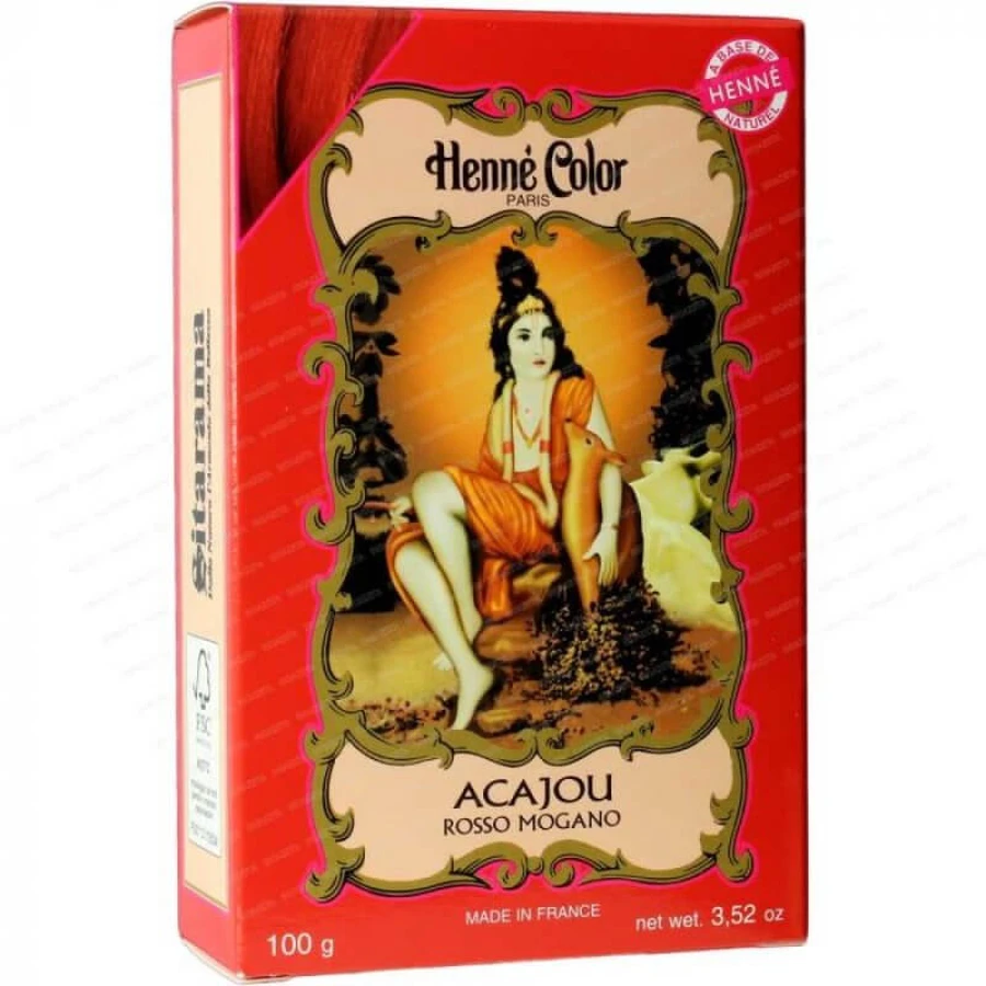 HENNE' FARBE ACAJOU ROT MOGA