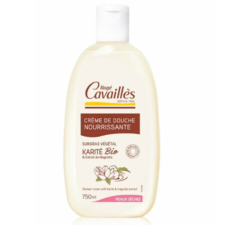 Crema de ducha de manteca de karité y magnolia, 750 ml, Roge Cavailles