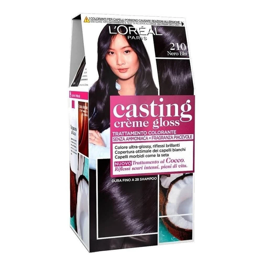 L'OREAL CASTING CREME GLOSS TRAITEMENT COLORANT SANS AMMONIAQUE 210 BLACK BLUE