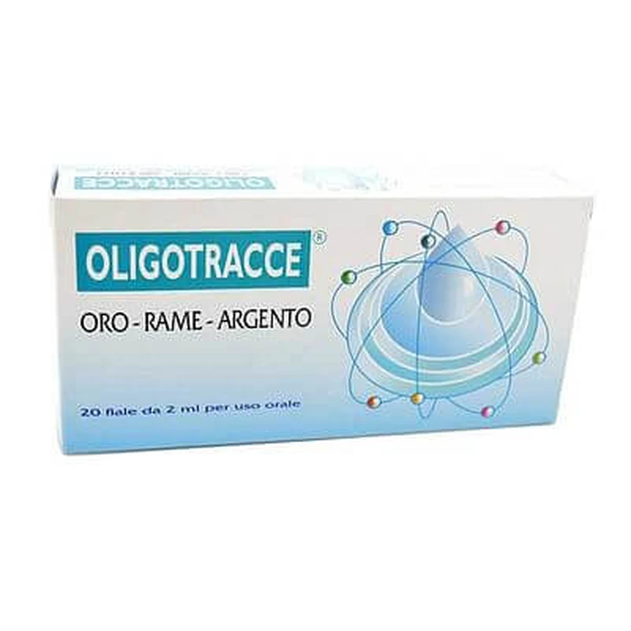 Oligotracce Oro Cobre Plata 20 Viales 2 Ml