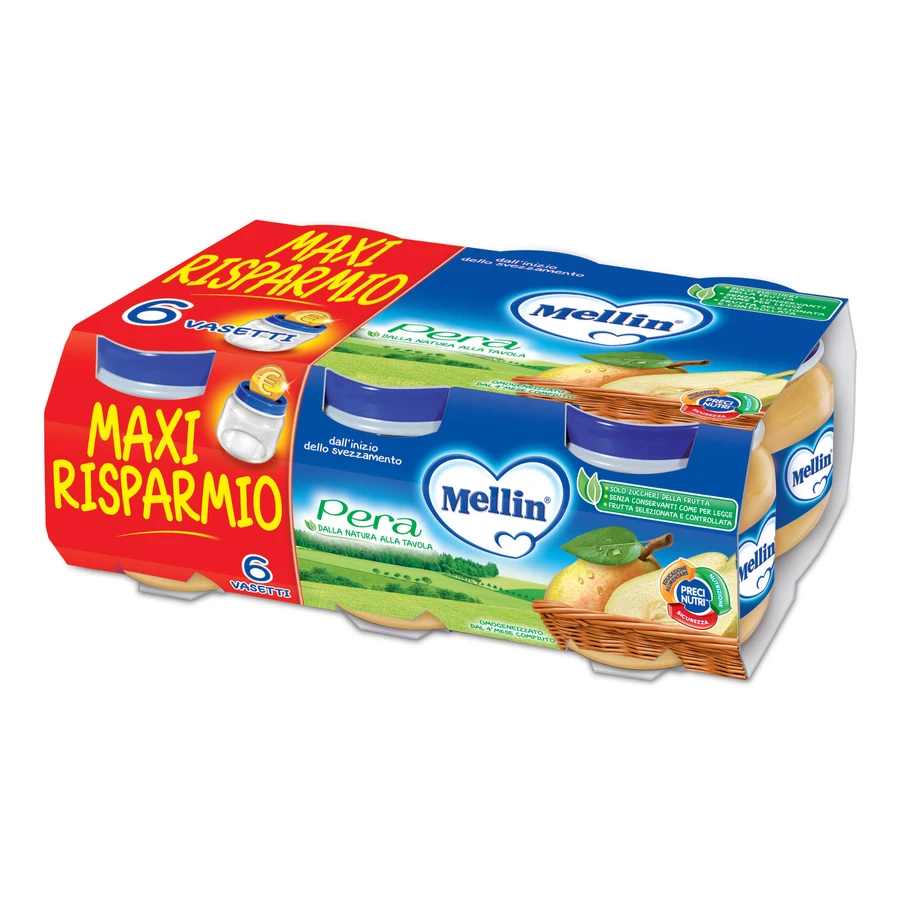 Mellin Gehomogeniseerde Peer 6x100g