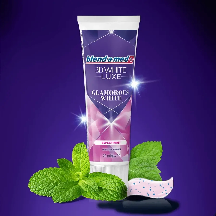Blend-a-med 3D White Luxe tandpasta, Glamorous White, 6x75 ml