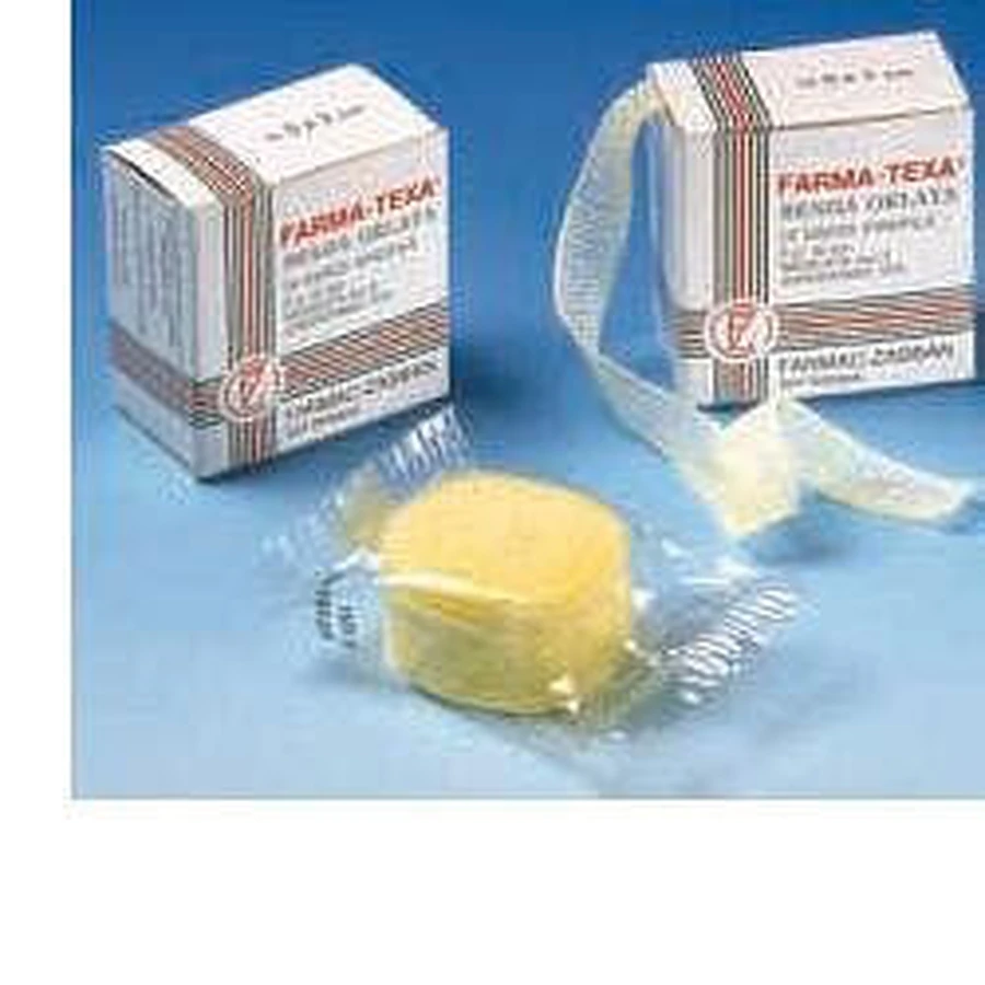 Jodoform-medizinischer Verband in schwarzem Papierumschlag 250cm. Zur allgemeinen Hautdesinfektion und Behandlung von lokalen Infektionen der Nase und des Ohrs