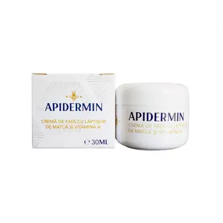 Crema facial Apidermin con leche matcha y vitamina A, 30 ml, Veceslav Bee Complex