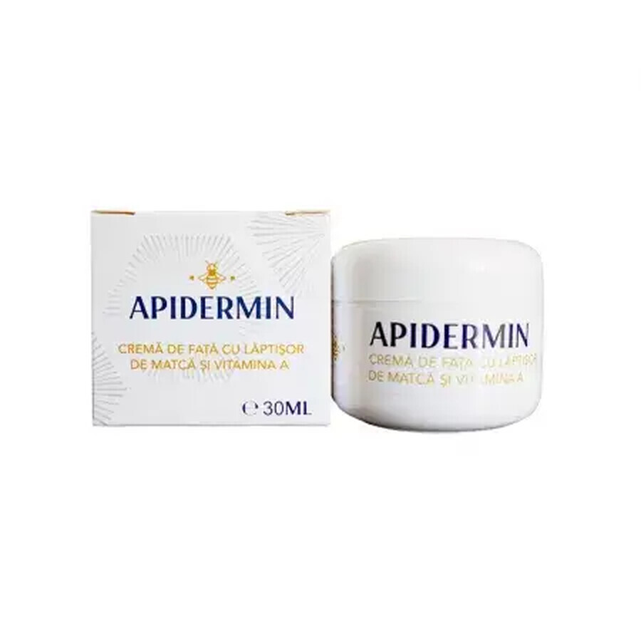 Crema facial Apidermin con leche matcha y vitamina A, 30 ml, Veceslav Bee Complex