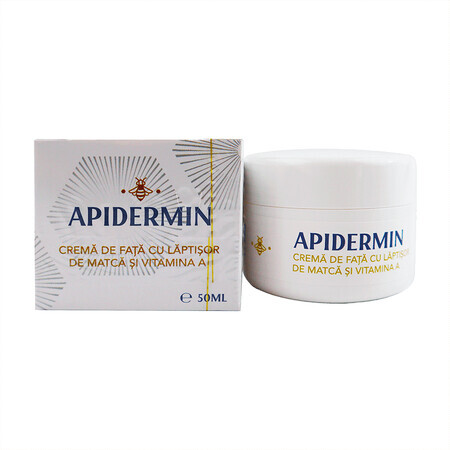 Crema facial Apidermin con leche matcha y vitamina A, 50 ml, Veceslav Bee Complex