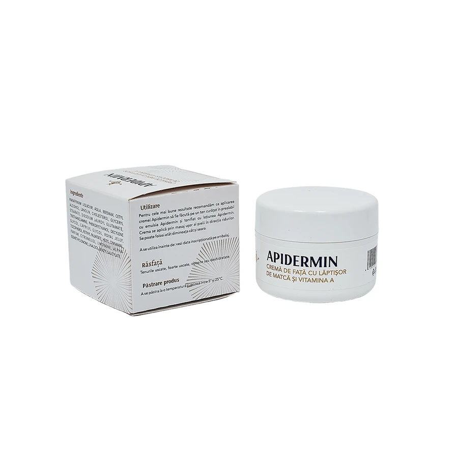 Apidermin Crema de față cu lăptișor de matcă și Vitamina A, 50 ml, Complex Apicol Veceslav