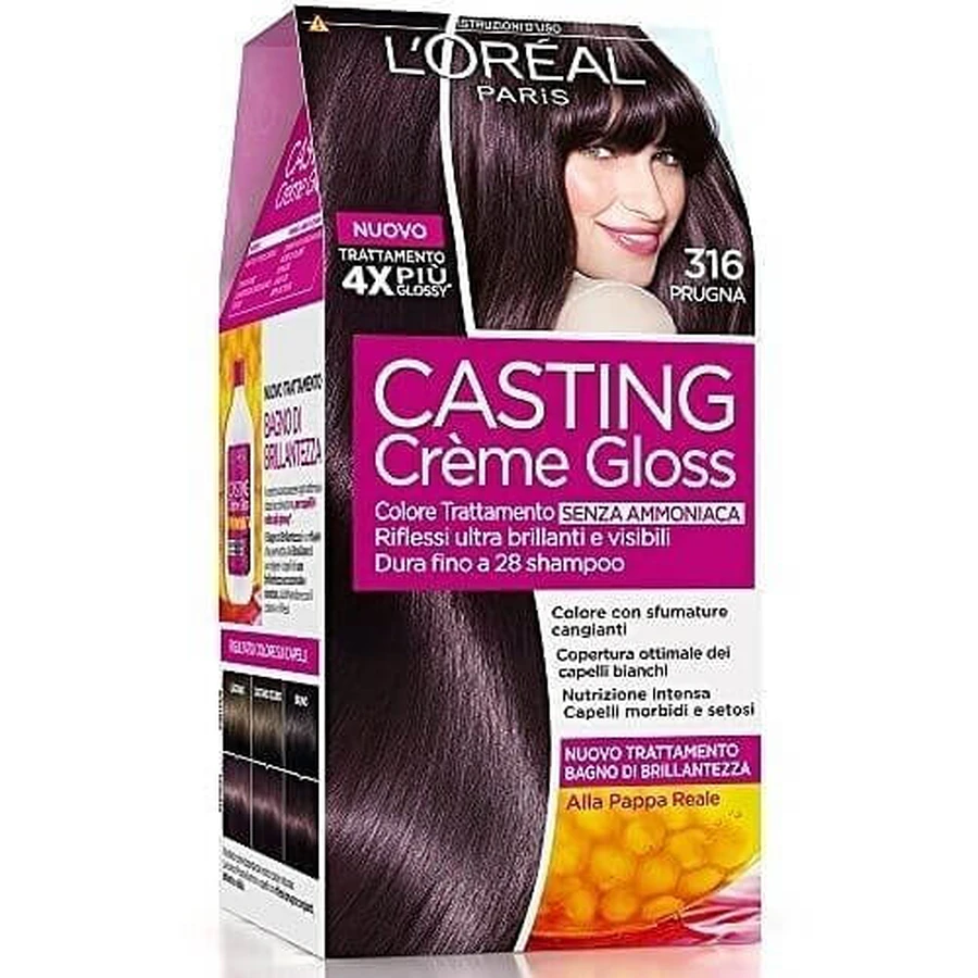 L'OREAL CASTING CREME GLOSS AMMONIA-VRIJE KLEURBEHANDELING 316 PRUIM