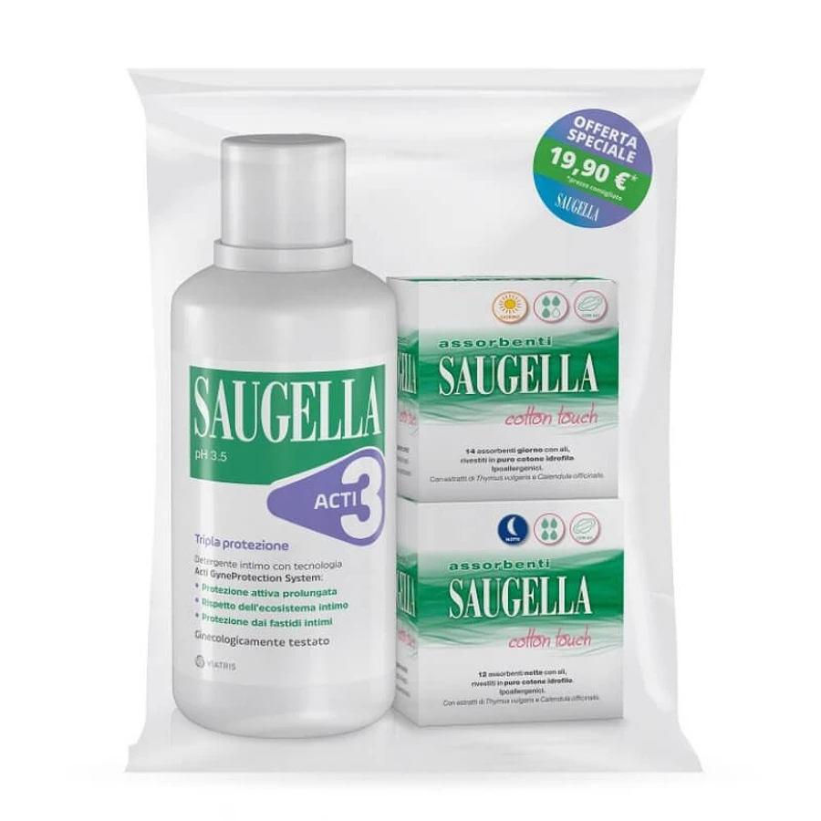 Acti3 + Scatole Assorbenti Giorno E Notte Saugella Kit