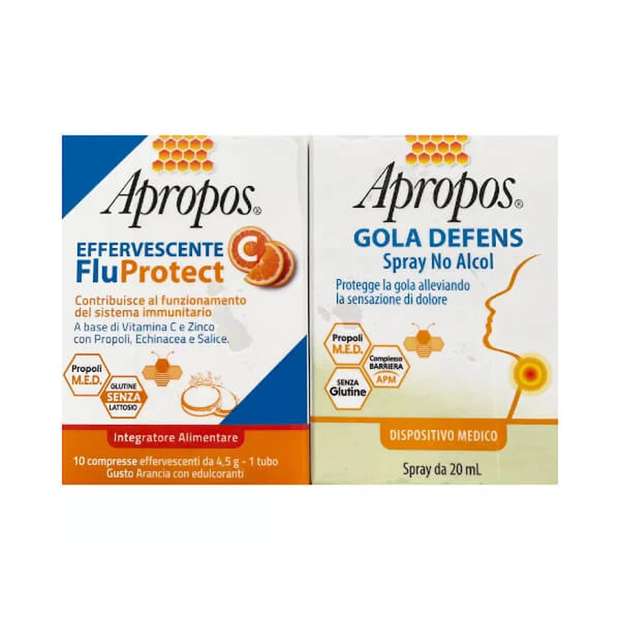 Apropos Keelverdedigingsspray zonder alcohol + Effervescent FluProtect