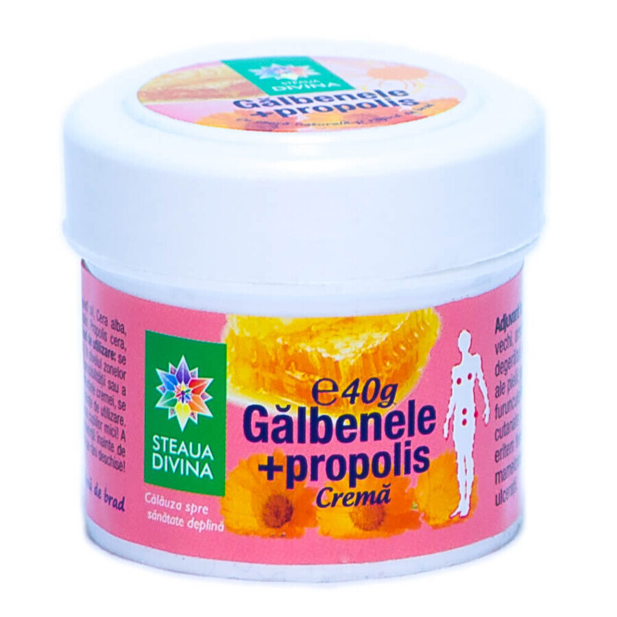 Crema de caléndula con propóleo, 40g, Divine Star