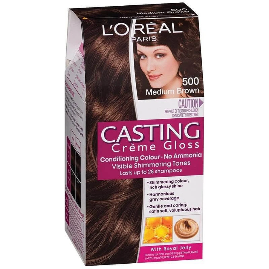 L'OREAL CASTING CREME GLOSS TRATAMIENTO COLORANTE SIN AMONIACO 500 CASTAÑO CLARO