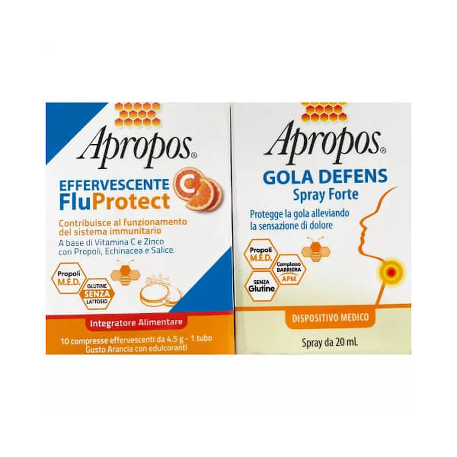 Apropos Gola Defense Spray Forte + Effervescente FluProtect