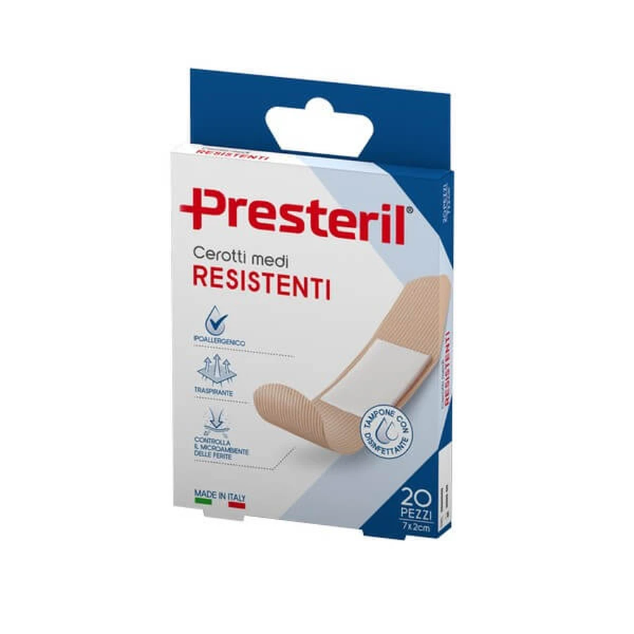 PRESTERIL Plâtres moyens résistants 7x2 cm - 20 pièces