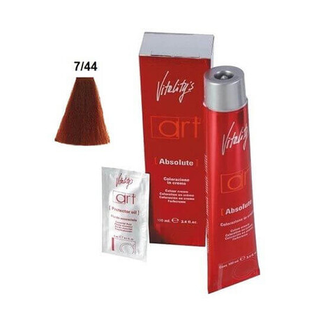 Vitality's Art Absolute permanent hair dye with ammonia Intense Reddish Blonde 7.44 100ml