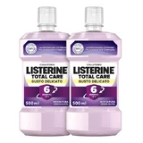 Listerine total care enjuague bucal sabor suave paquete 2×500 ml