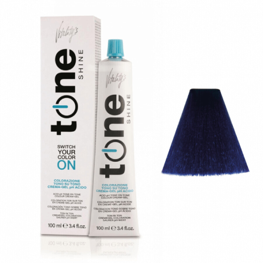 Tinte semipermanente Vitality's Tone Shine Azul sin amoniaco 100ml