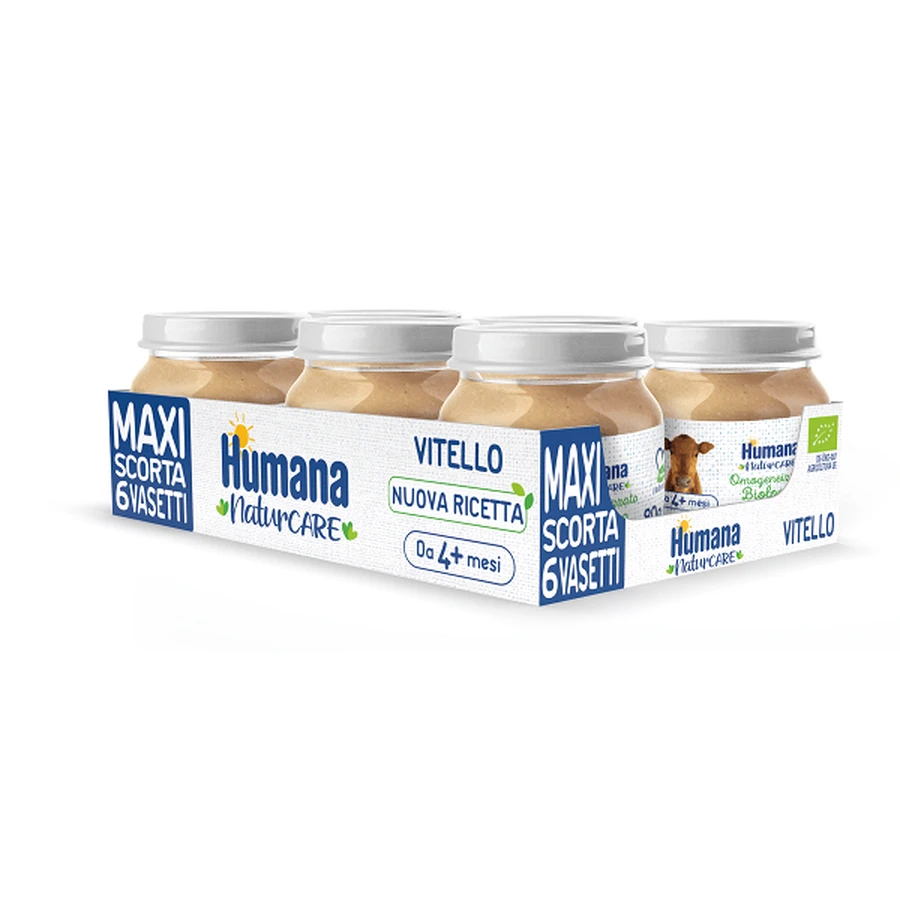 HUMANA OMOG VIȚEL BIO 6X80G