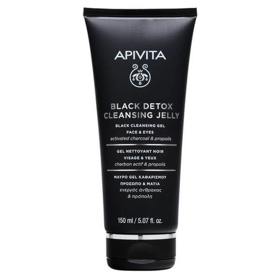 Apivita Zwarte Reinigingsgel Gezicht en Ogen Zuiverend 150ml